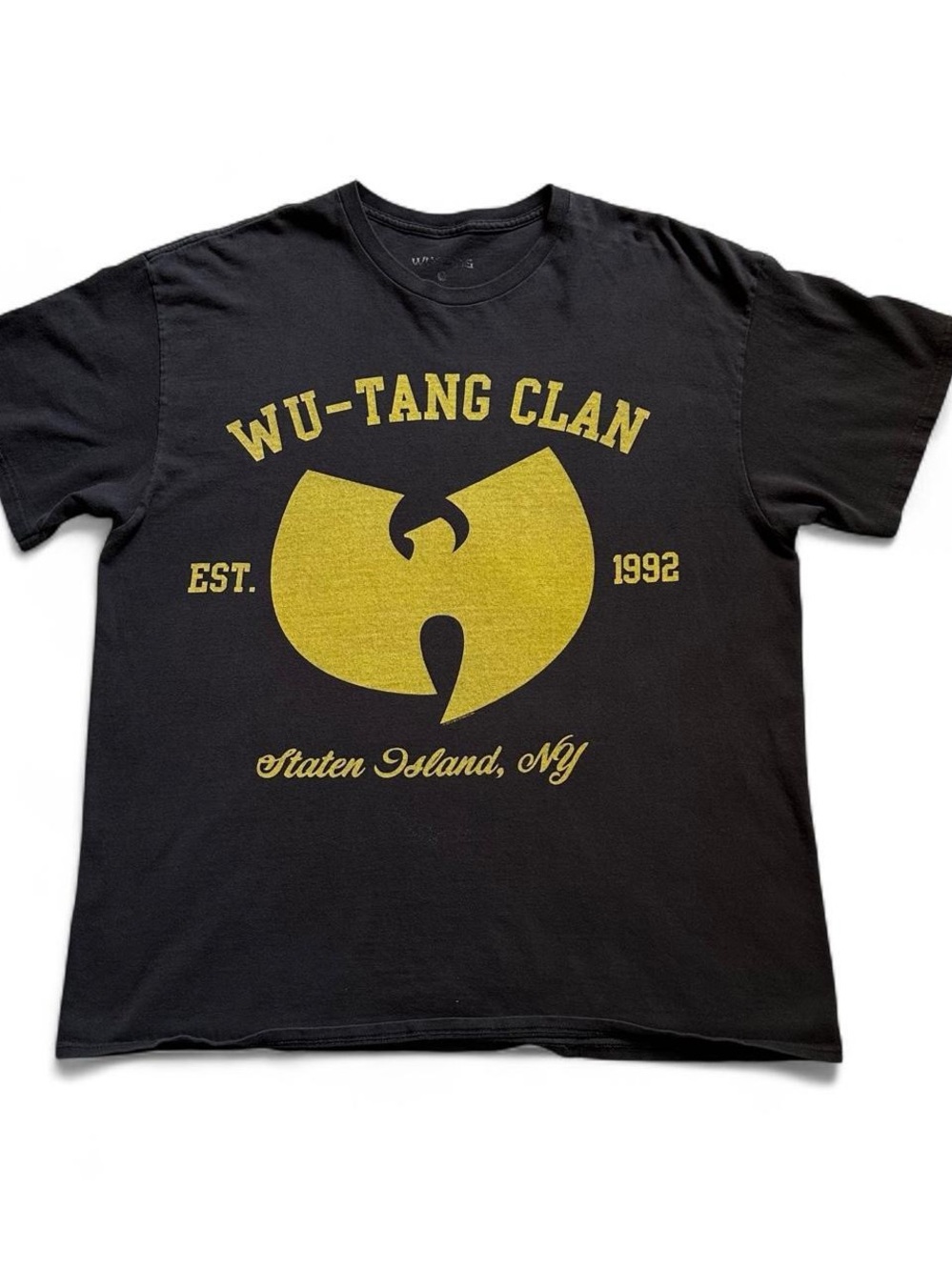 Black Wu Tang Graphic Tee with Gold Logo XL